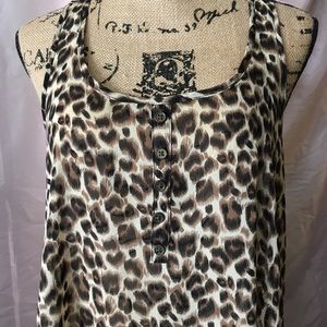 Cheetah print high low dress